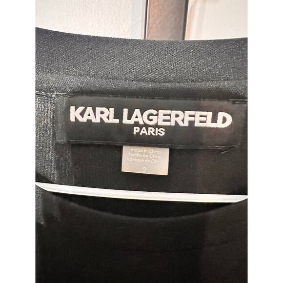 Karl Lagerfeld Paris Size 6 Colorblock Pleated Midi Dress NWT - Picture 5 of 10